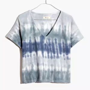 SOLD-Madewell Ottoman Jacquard V-Neck Top